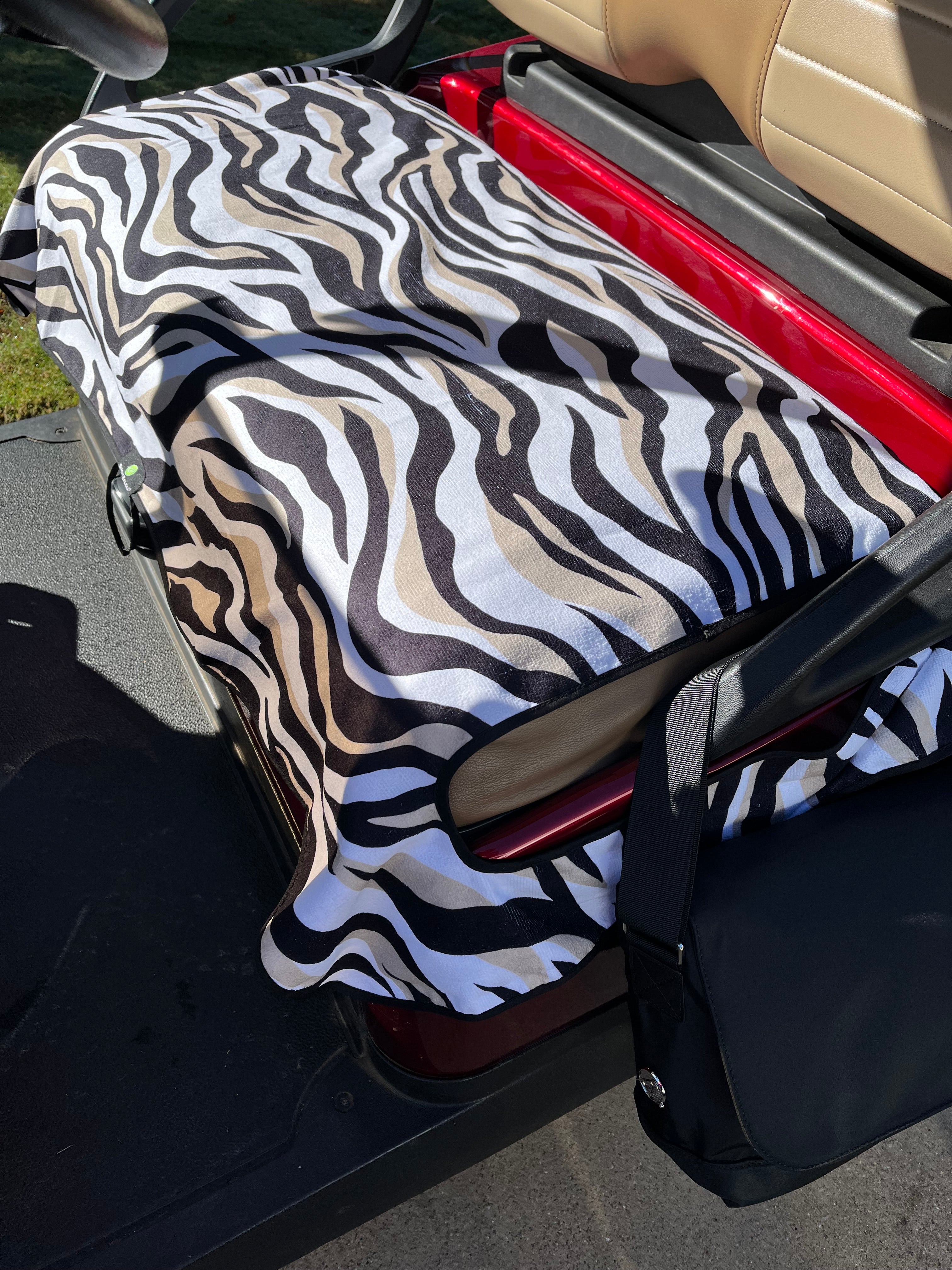 Golf Cart Seat Cover Zebra