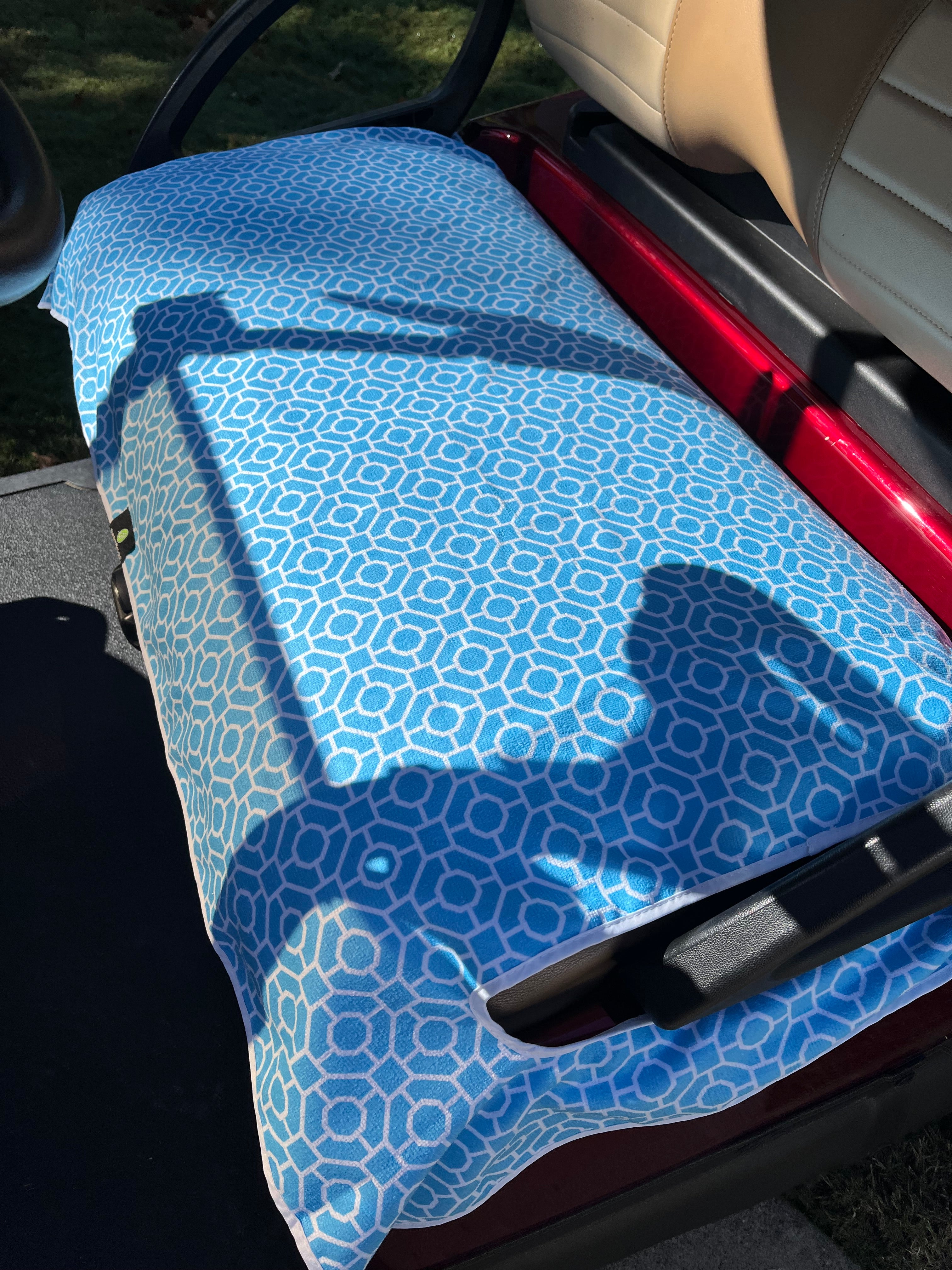 Golf Cart Seat Cover Octagon Turquoise