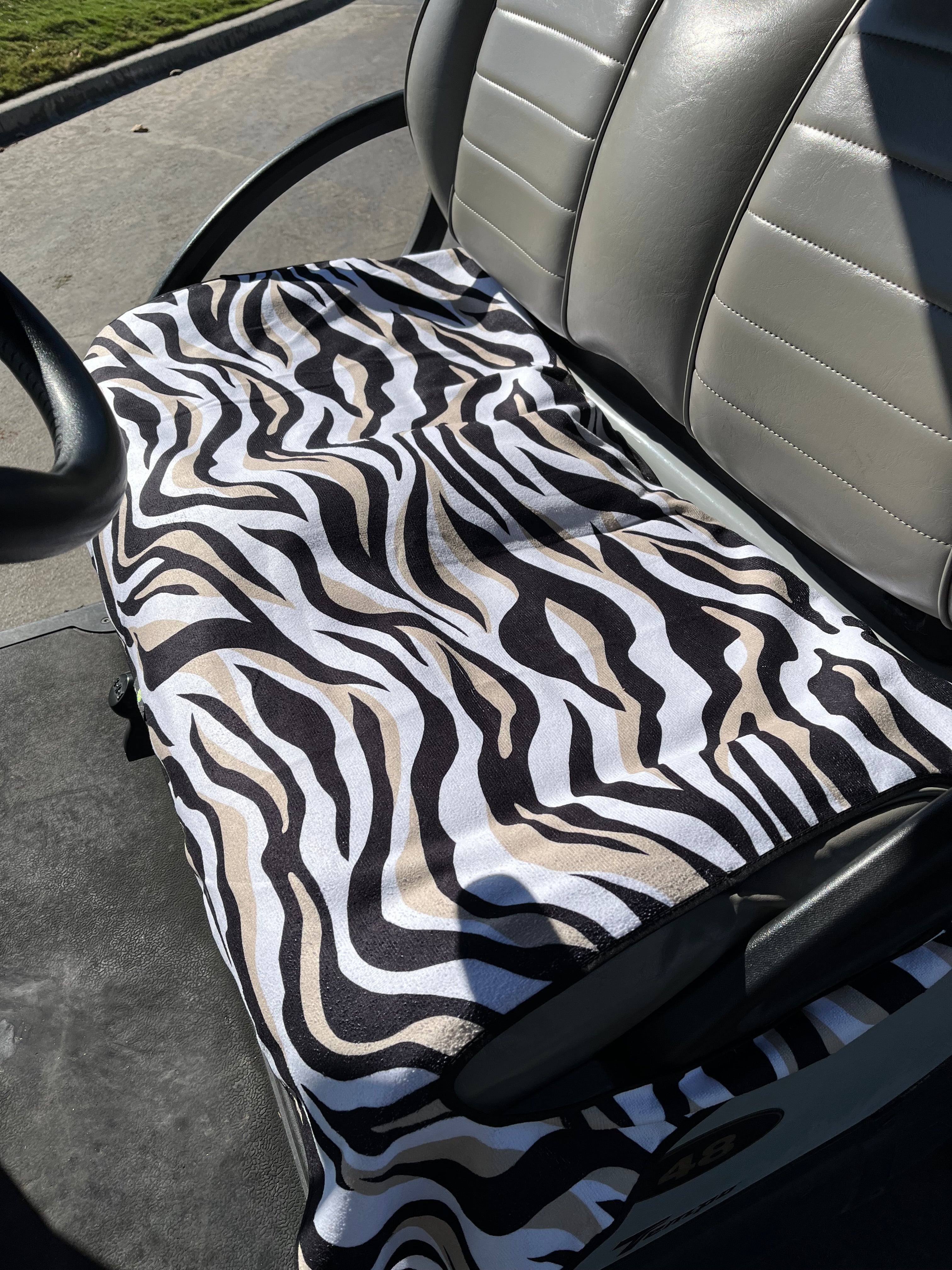 Golf Cart Seat Cover Zebra