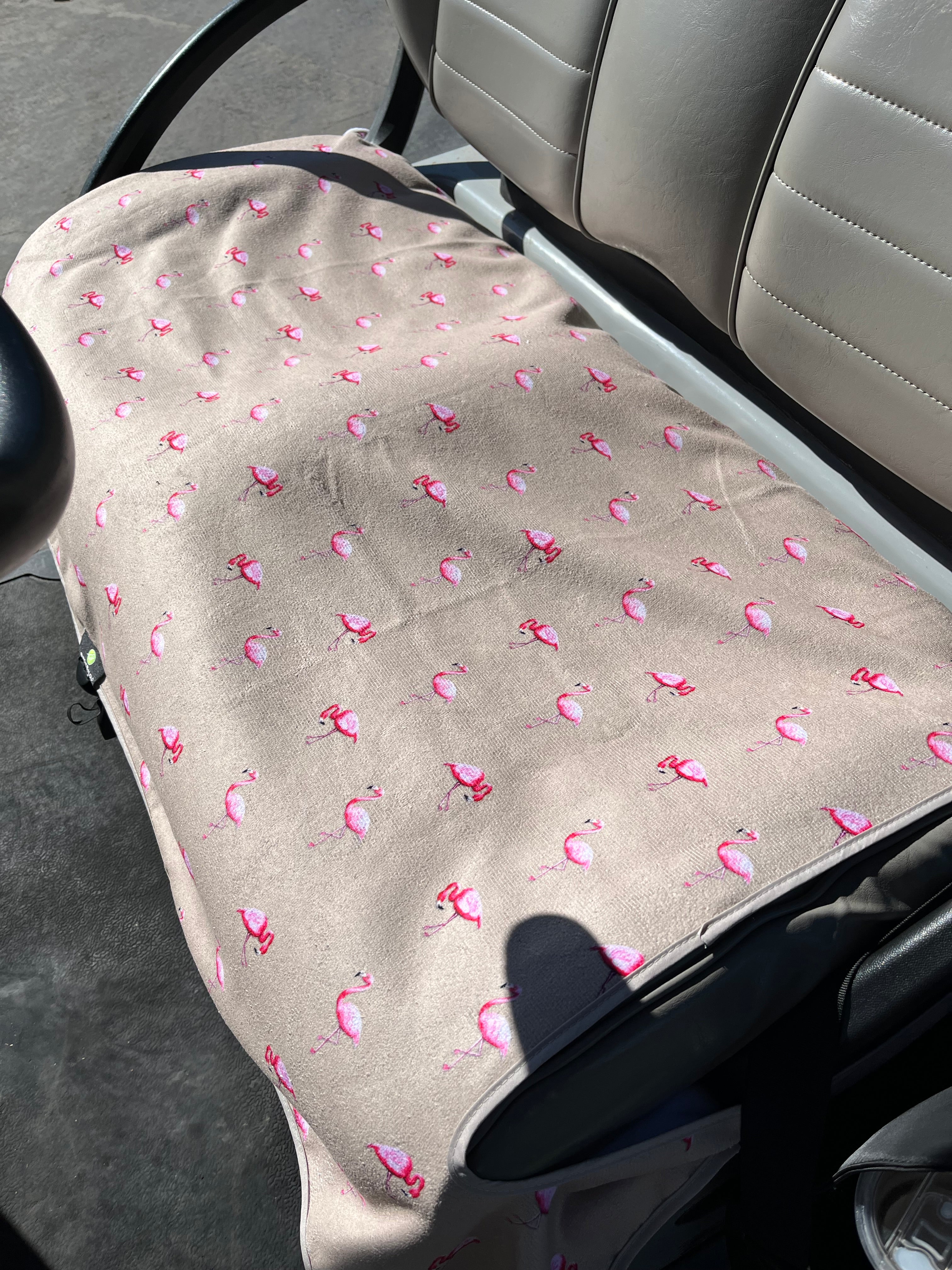 Golf Cart Seat Cover Flamingo Sand