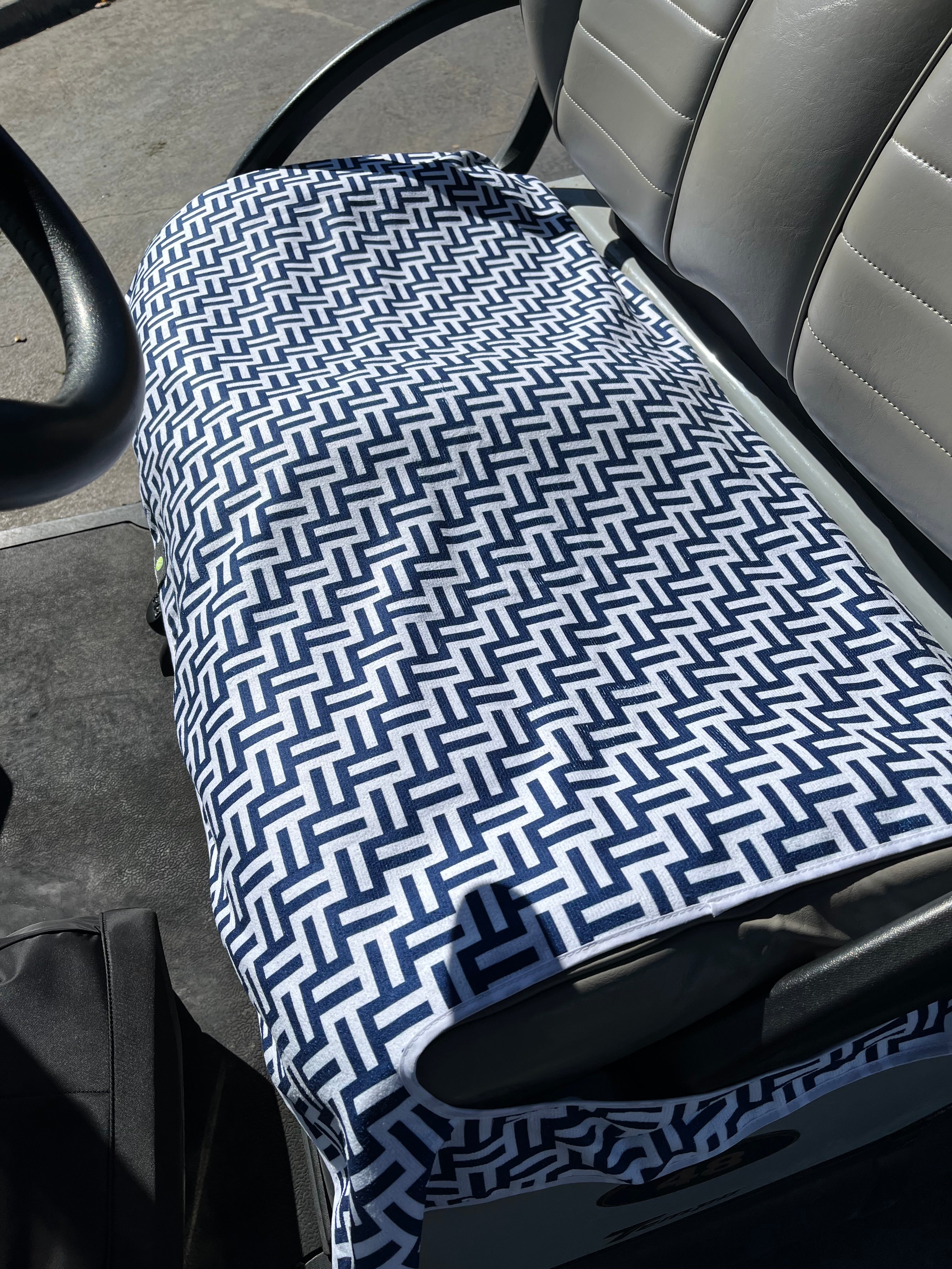 Navy Blue and selling Green Plaid Golf Cart Seat Cover