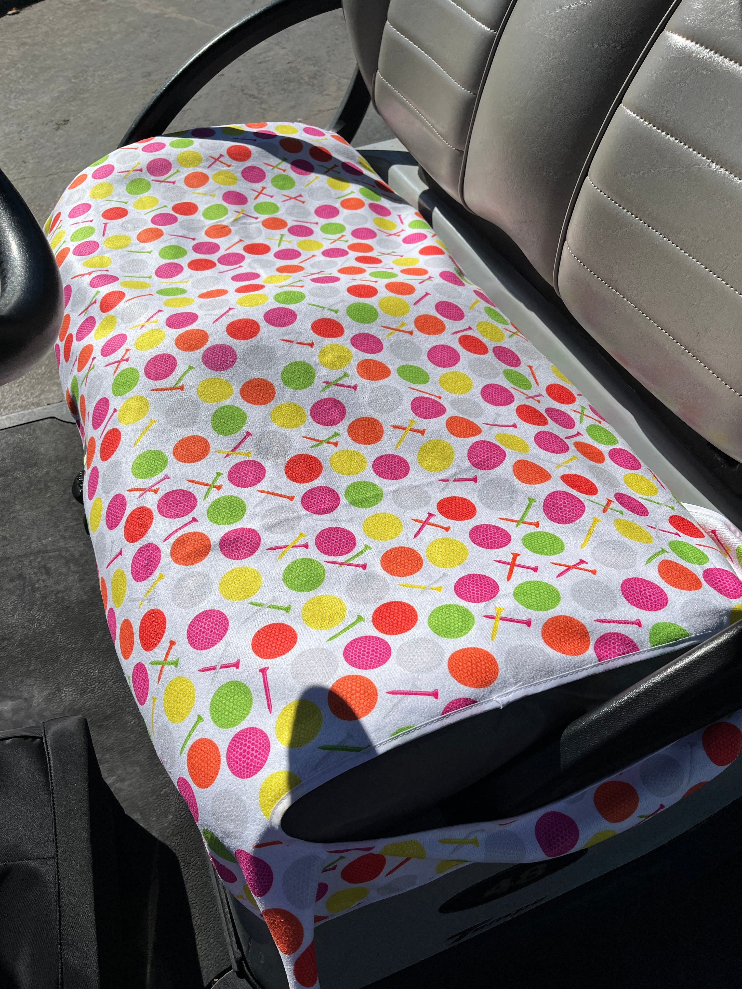 Golf Cart Seat Cover Golf Ball Brights